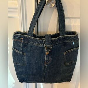 Handmade Denim Jean Tote Bag